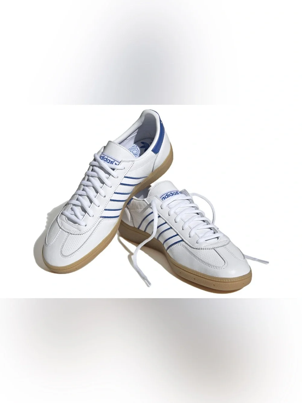 adidas Handball Spezial 'White Blue Gum' Men’s Classic Retro Sneakers US 6 1/2